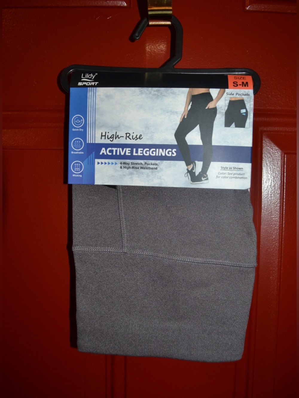 Lildy Sport High-Rise Active Leggings - Gray